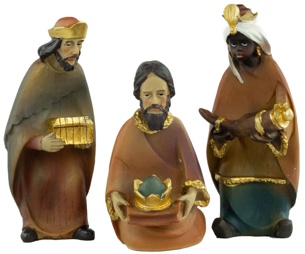 Festliche Weihnachtskrippe Aicha inkl. 15 tlg. Figurensatz ETA 2 - Maße Krippe ca. 69 x 29 x 34 cm